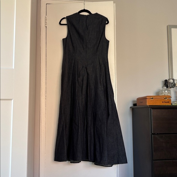 Zara denim fit and flare midi dress - size large - Picture 7 of 7